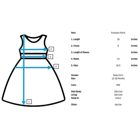 NWT Pumpkin Patch Sailor Dress Baby Girls 12 18 Months Sleeveless Diaper Cover - Picture 10 of 10